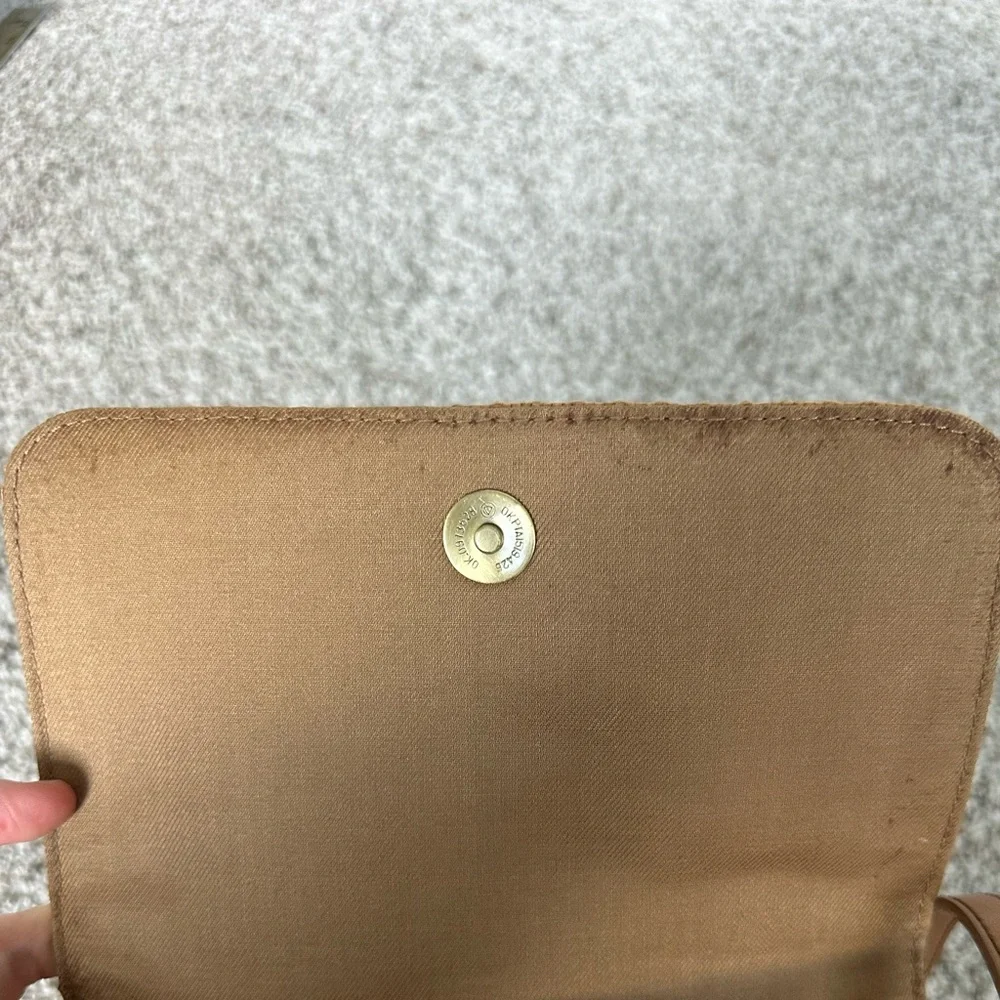 Fossil Tan Woven Straw Shoulder Bag‎
